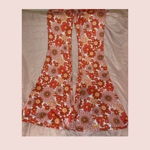 Amazon Clothing | Floral | Flared Bottom | Size L | High-Waisted